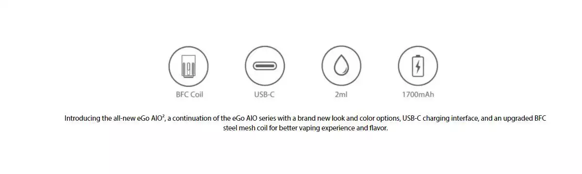 kit eGo AIO 2 shiny silver